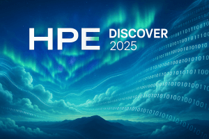 HPE Discover AI and Data flowing through the air of the Sphere in Vegas