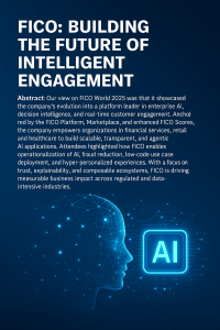 Abstract of FICO World wrap up article
