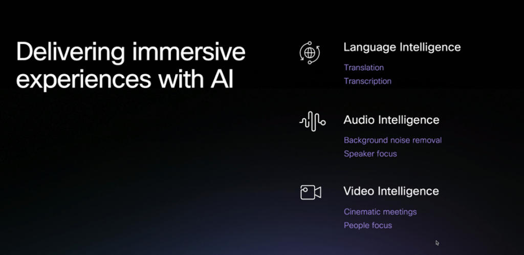 Webex immersive experiences powered by AI