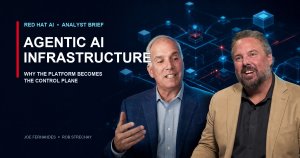 Joe Fernandes and Rob Strechay with a connected agentic AI infrastructure network