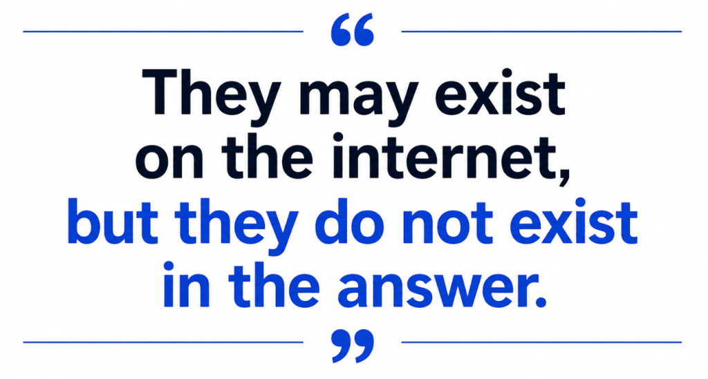 Pull Qoute "Corporations may exist on the internet, but most do not exist in the AI answer" - Scott Hebnert, theCUBE Research.