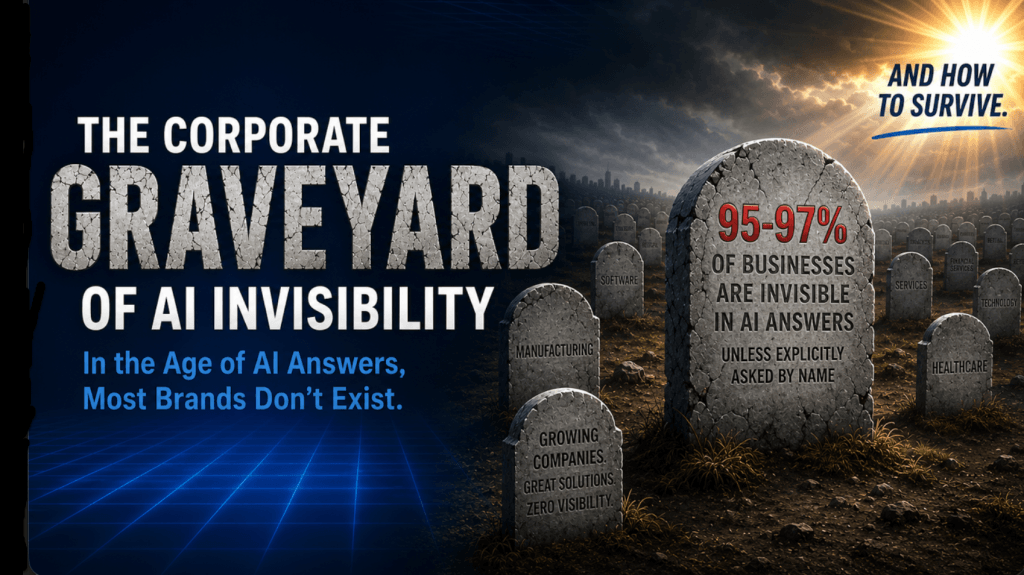 The cover thumbnail for "The Corporate Graveyards of AI Invisibility" research paper by Scott Hebner at theCUBE Research.